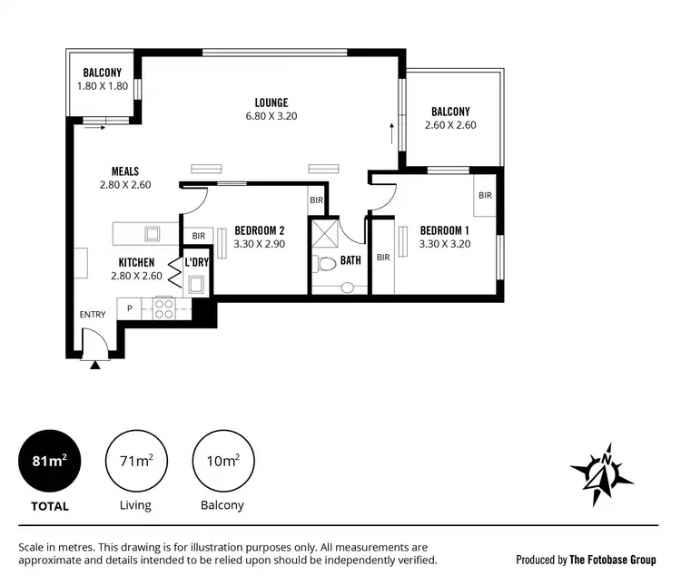 Floorplan of Homely apartment listing, 802/96 North Terrace, Adelaide SA 5000