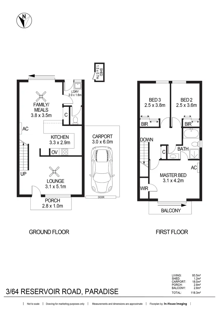 Floorplan of Homely house listing, 3/64 Reservoir Road, Paradise SA 5075