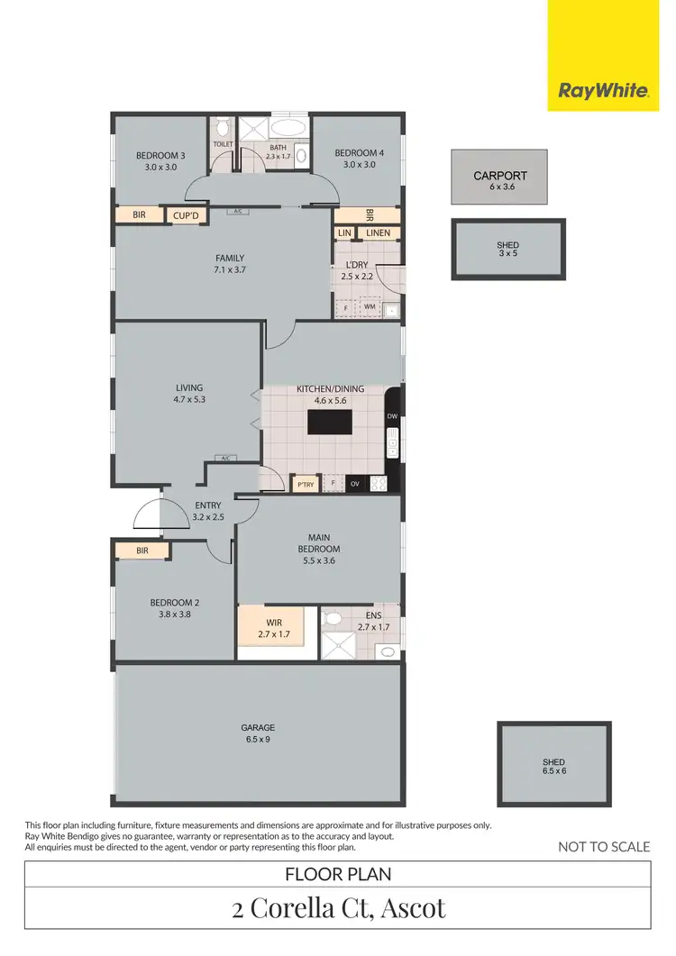 Floorplan of Homely house listing, 2 Corella Court, Ascot VIC 3551