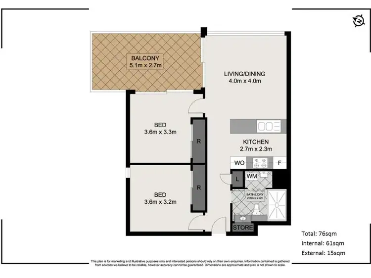 Floorplan of Homely apartment listing, 3802/79 Albert Street, Brisbane City QLD 4000