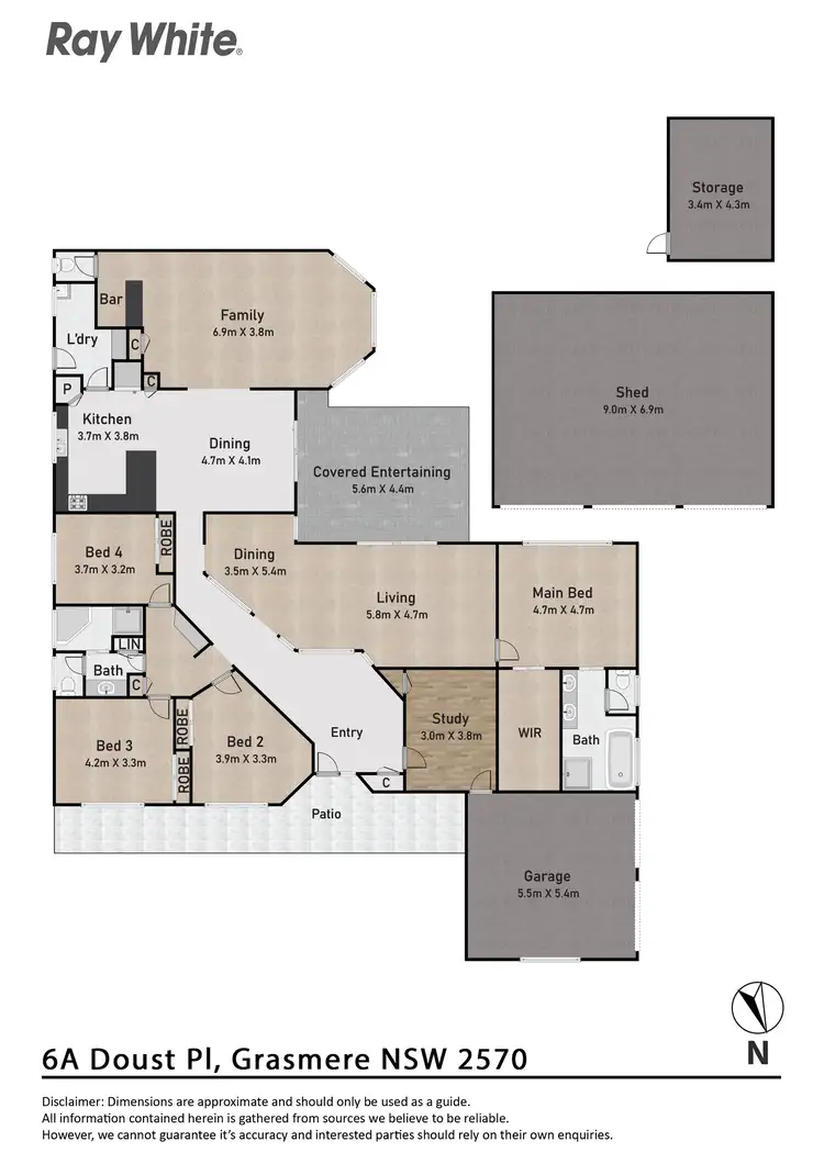 Floorplan of Homely house listing, 6 Doust Place, Grasmere NSW 2570