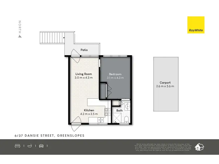Floorplan of Homely unit listing, 6/37 Dansie Street, Greenslopes QLD 4120