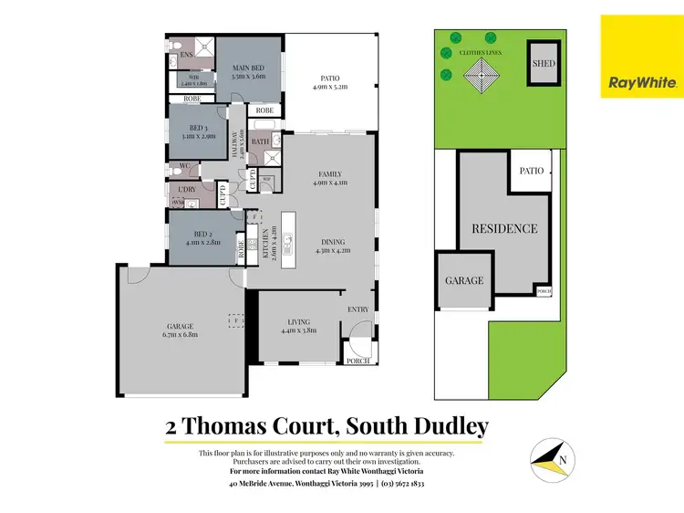 Floorplan of Homely house listing, 2 Thomas Court, South Dudley VIC 3995