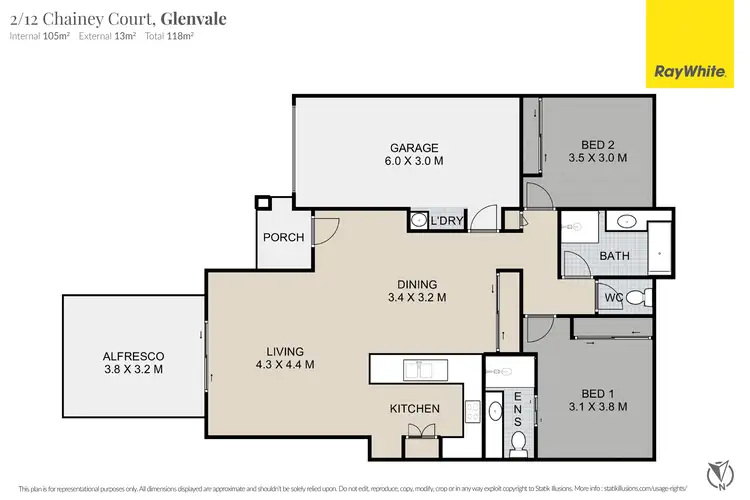 Floorplan of Homely unit listing, 2/12 Chainey Court, Glenvale QLD 4350