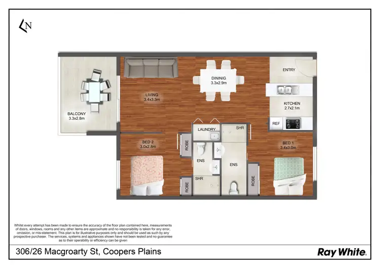 Floorplan of Homely apartment listing, 306/26 Macgroarty Street, Coopers Plains QLD 4108