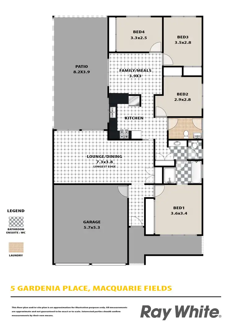 Floorplan of Homely house listing, 5 Gardenia Place, Macquarie Fields NSW 2564