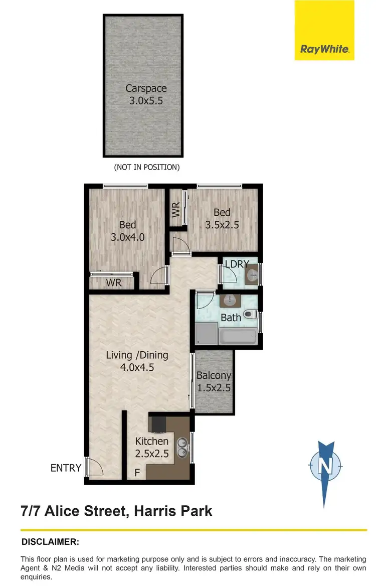 Floorplan of Homely unit listing, 7/7 Alice Street, Harris Park NSW 2150