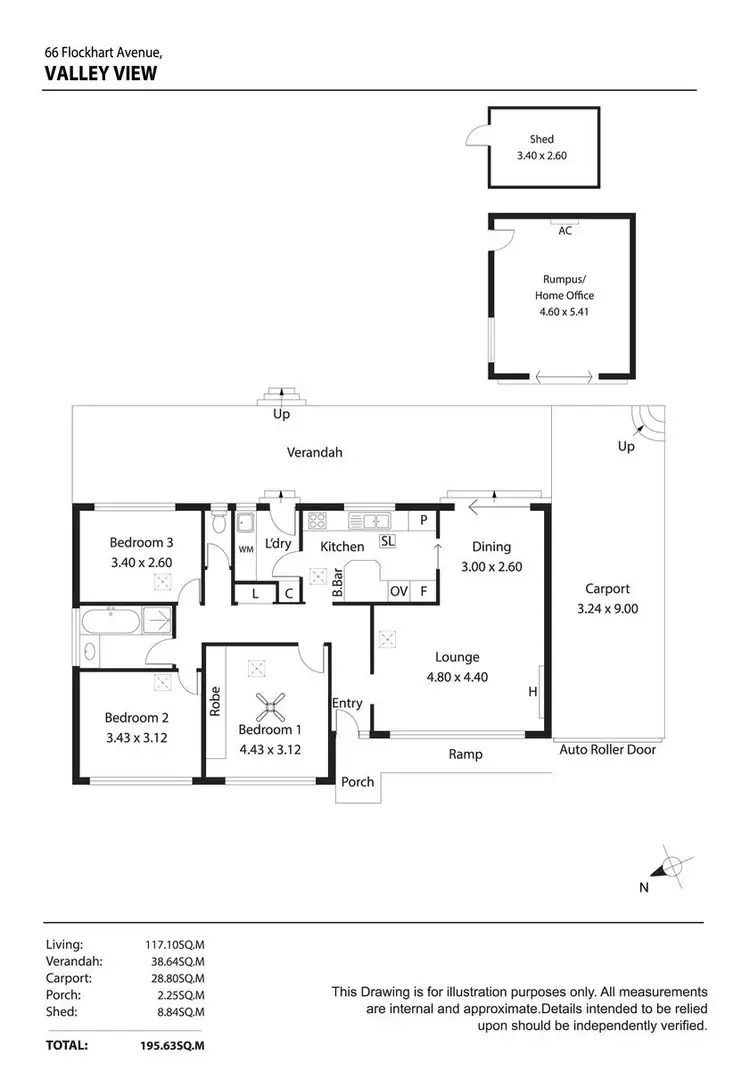 Floorplan of Homely house listing, 66 Flockhart Avenue, Valley View SA 5093