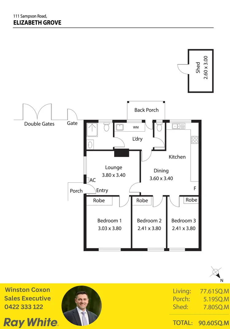 Floorplan of Homely house listing, 111 Sampson Road, Elizabeth Grove SA 5112