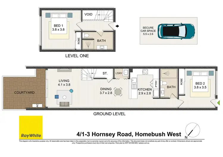 Floorplan of Homely apartment listing, 4/1-3 Hornsey Road, Homebush West NSW 2140