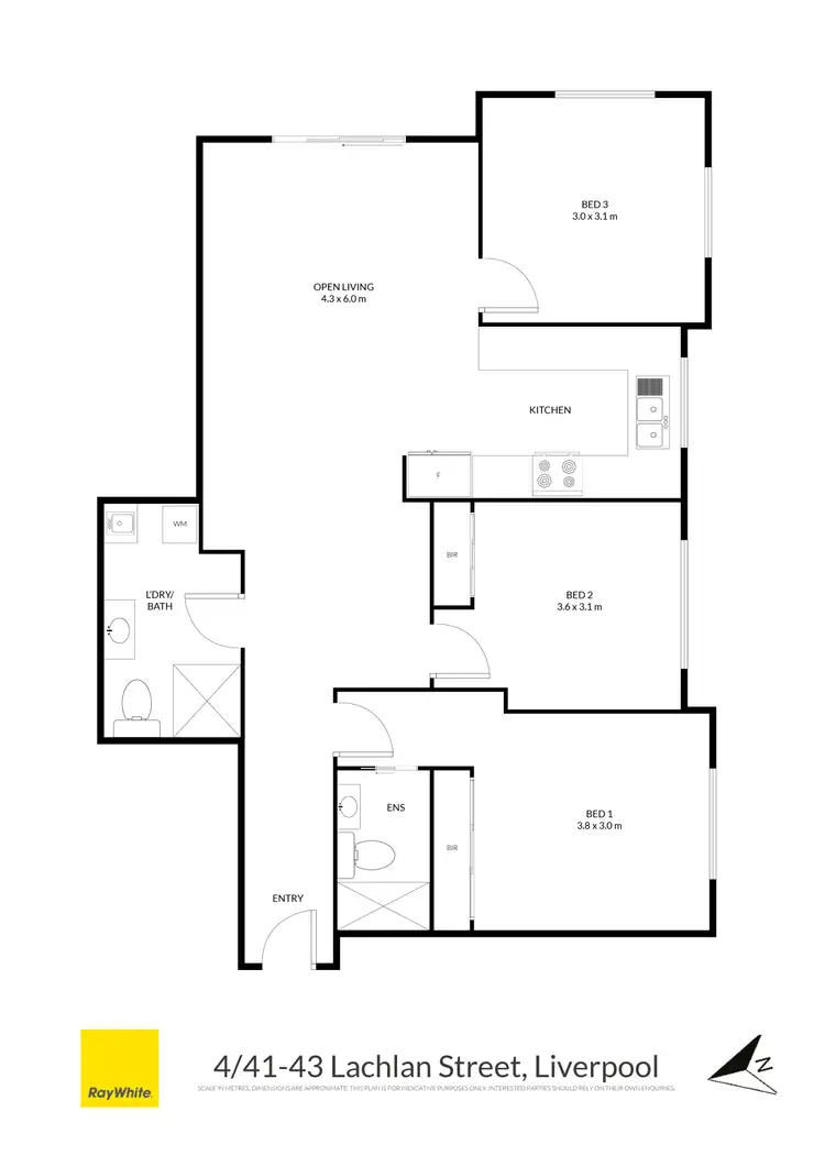 Floorplan of Homely apartment listing, 4/41-43 Lachlan Street, Liverpool NSW 2170