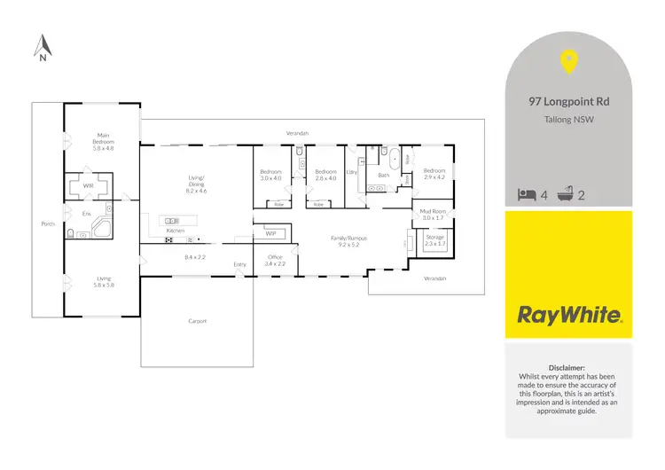 Floorplan of Homely rural property listing, 97 Long Point Road, Tallong NSW 2579