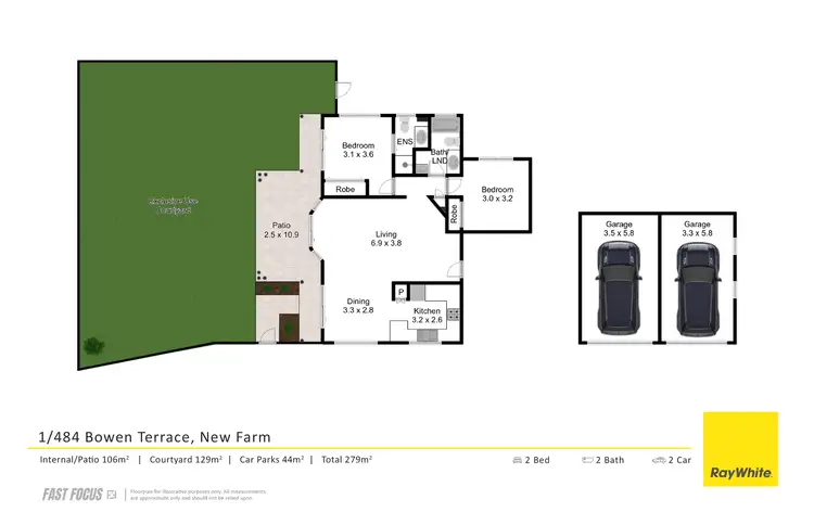 Floorplan of Homely apartment listing, 1/484 Bowen Terrace, New Farm QLD 4005