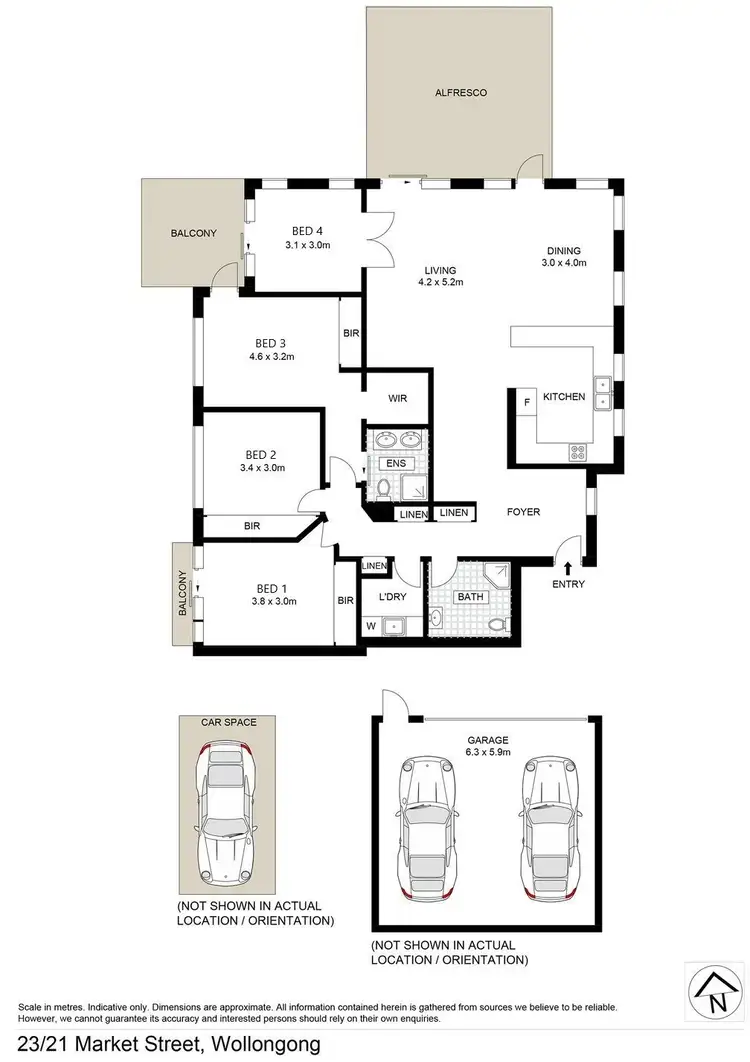 Floorplan of Homely unit listing, 23/21 Market Street, Wollongong NSW 2500