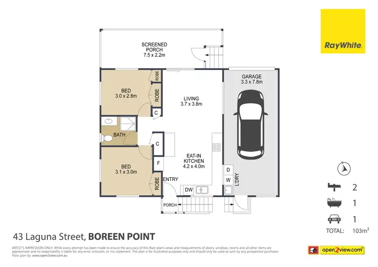 Floorplan of Homely house listing, 43 Laguna Street, Boreen Point QLD 4565