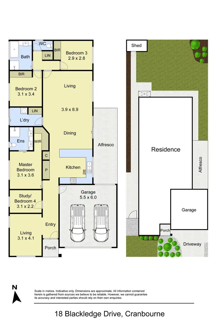 Floorplan of Homely house listing, 18 Blackledge Drive, Cranbourne East VIC 3977
