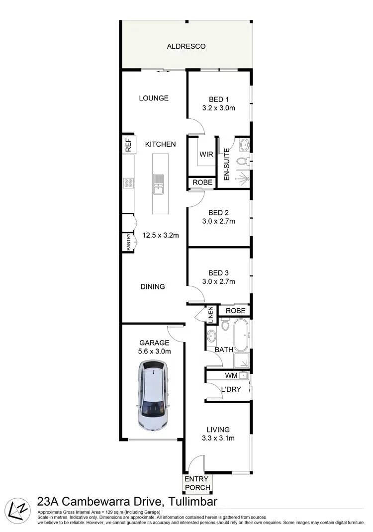 Floorplan of Homely semi-detached listing, 23a Cambewarra Drive, Tullimbar NSW 2527