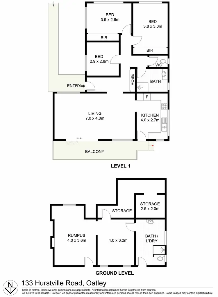 Floorplan of Homely house listing, 133 Hurstville Road, Oatley NSW 2223