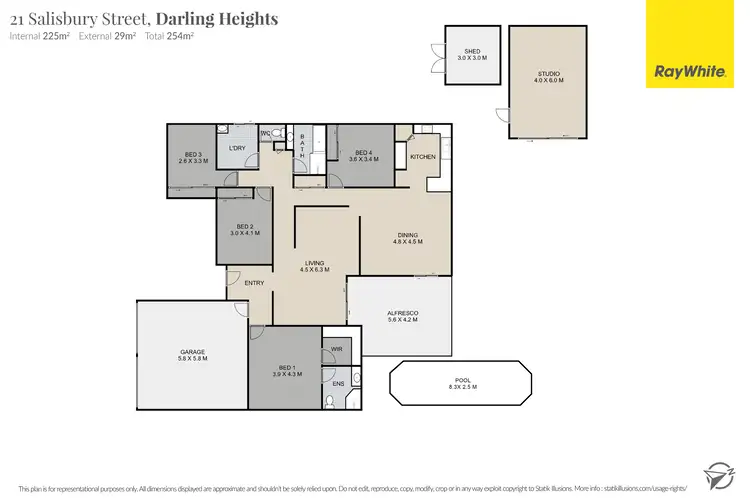 Floorplan of Homely house listing, 21 Salisbury Street, Darling Heights QLD 4350