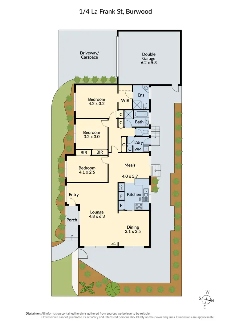 Floorplan of Homely unit listing, 1/4 La Frank Street, Burwood VIC 3125