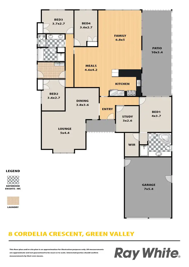 Floorplan of Homely house listing, 8 Cordelia Crescent, Green Valley NSW 2168