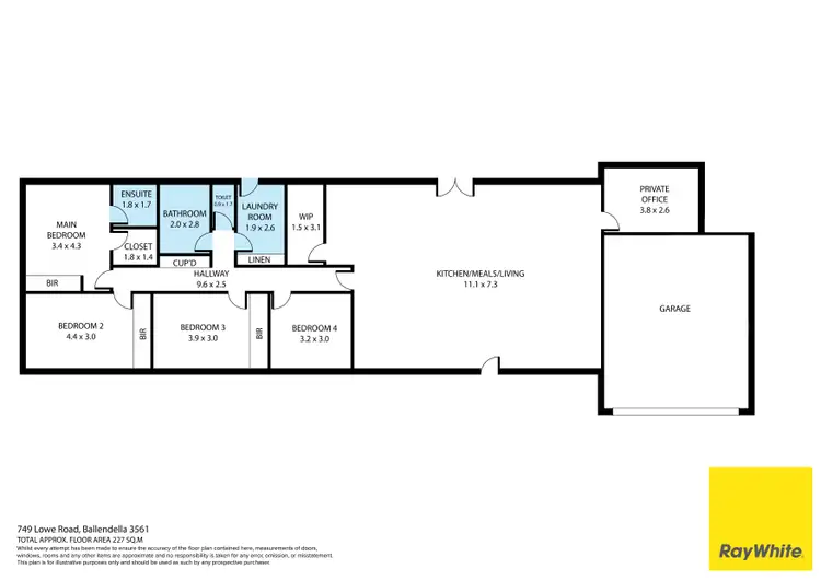 Floorplan of Homely rural property listing, 749 Lowe Road, Ballendella VIC 3561
