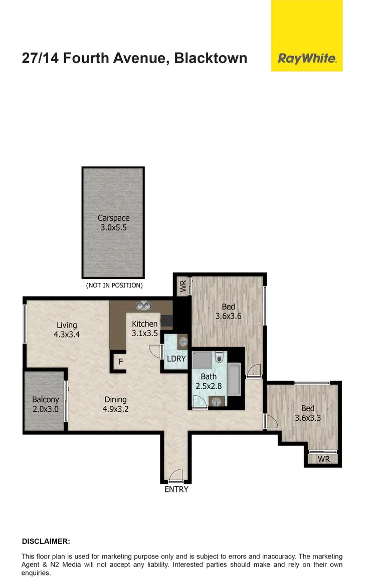 Floorplan of Homely apartment listing, 27/14-18 Fourth Avenue, Blacktown NSW 2148