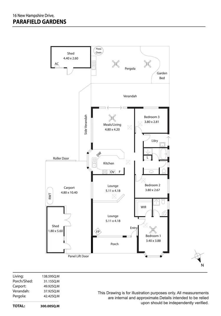 Floorplan of Homely house listing, 16 New Hampshire Drive, Parafield Gardens SA 5107