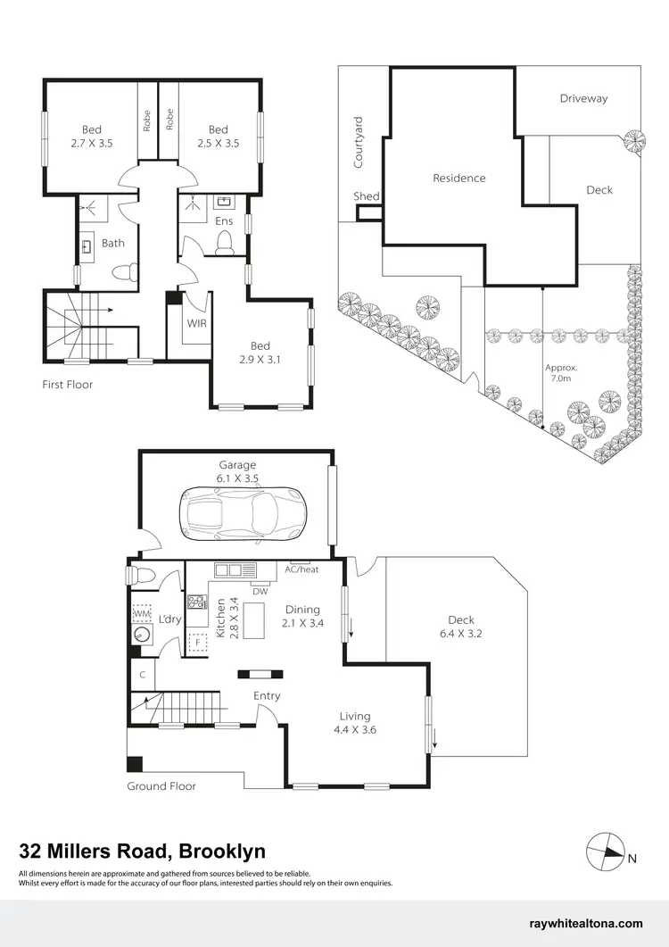 Floorplan of Homely townhouse listing, 32 Millers Road, Brooklyn VIC 3012