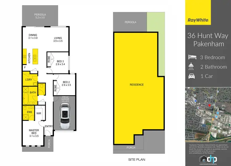 Floorplan of Homely house listing, 36 Hunt Way, Pakenham VIC 3810
