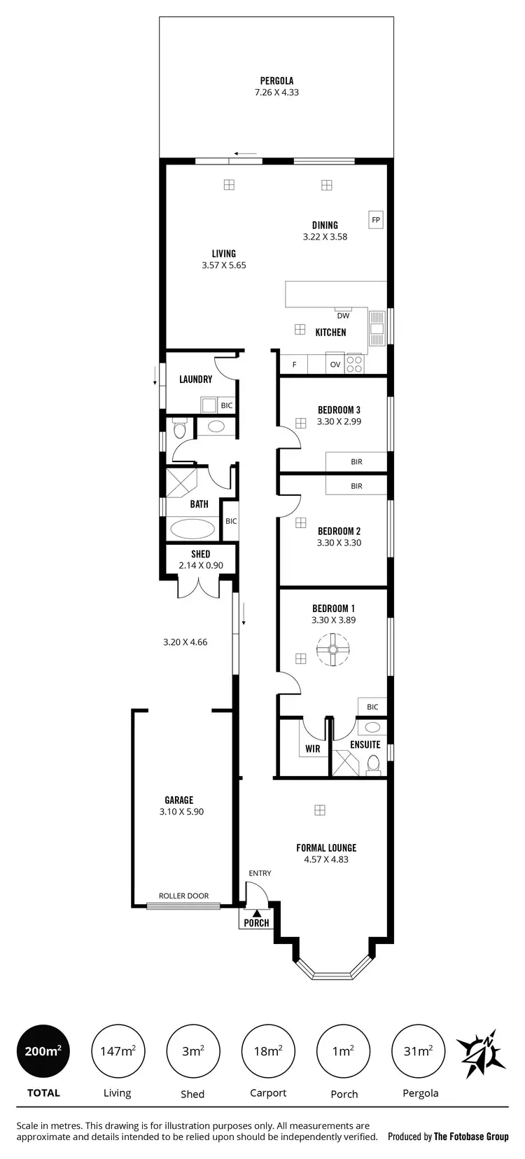Floorplan of Homely house listing, 76 Torres Avenue, Flinders Park SA 5025