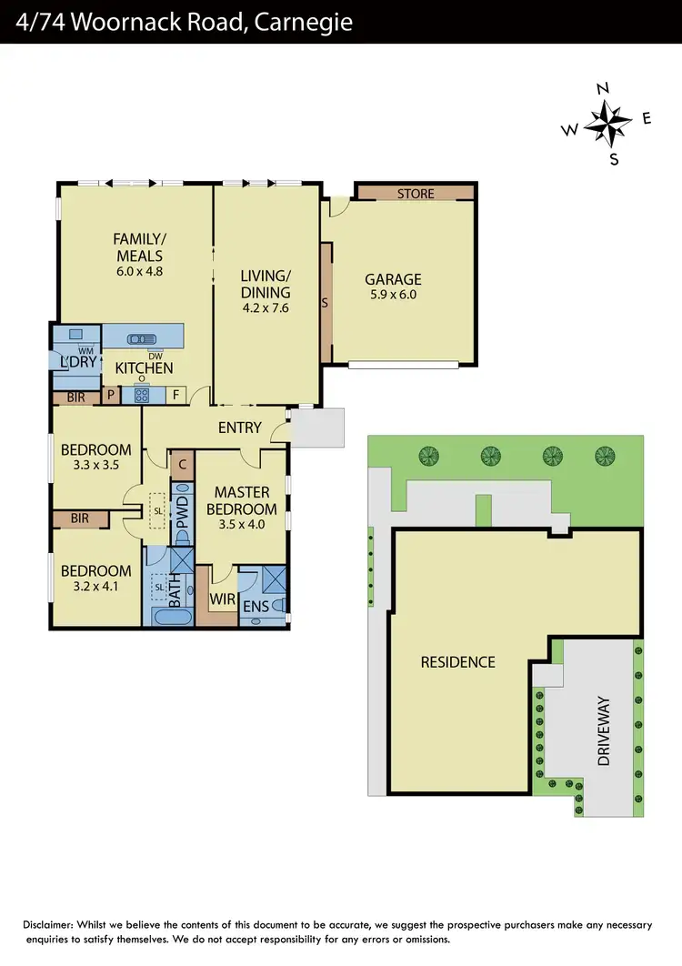 Floorplan of Homely unit listing, 4/74 Woornack Road, Carnegie VIC 3163