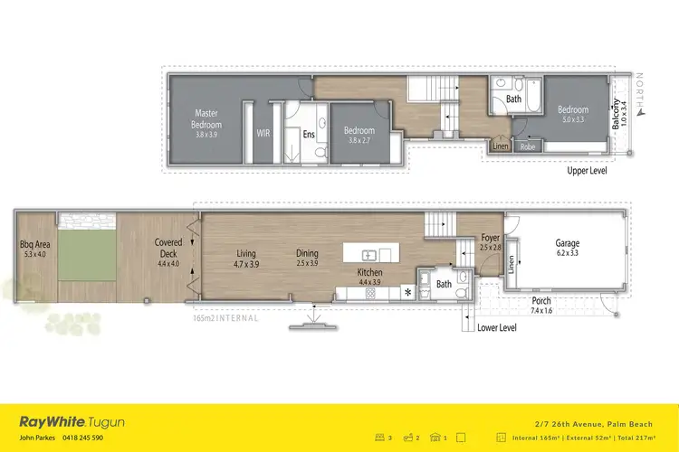 Floorplan of Homely semi-detached listing, 2/7 Twenty Sixth Avenue, Palm Beach QLD 4221