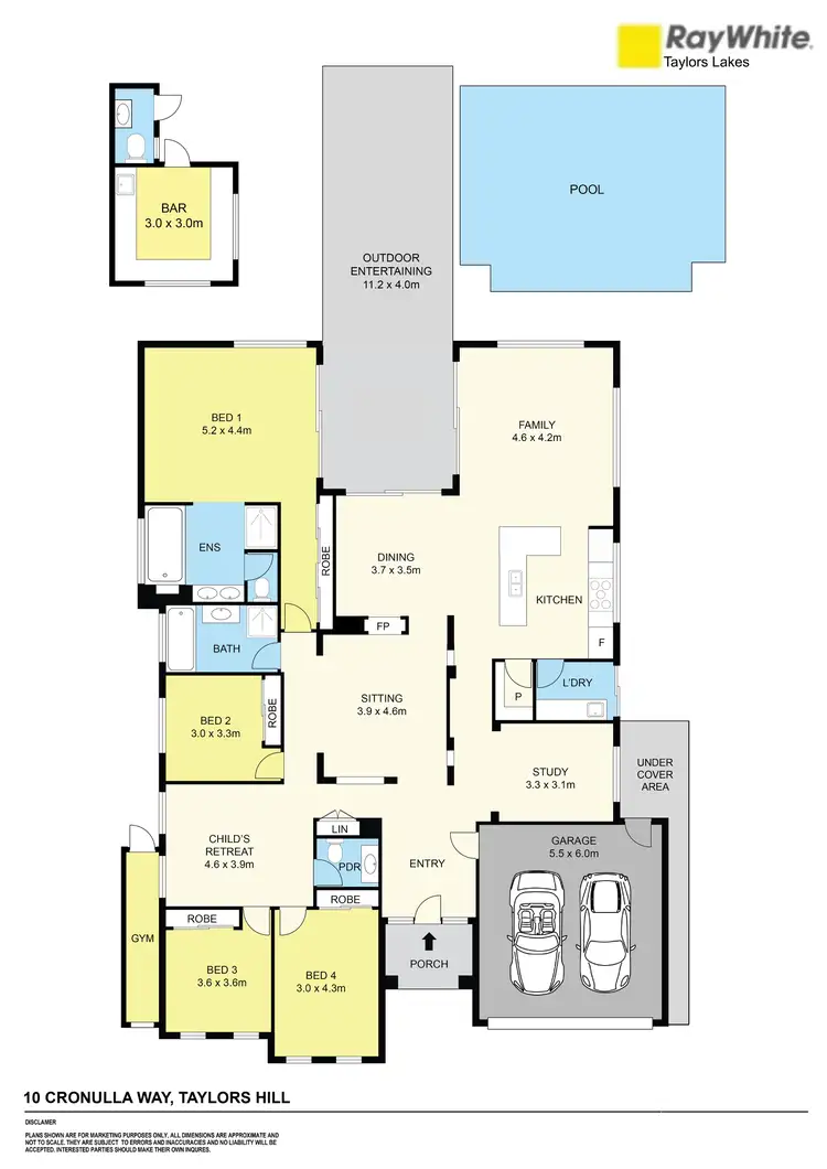Floorplan of Homely house listing, 10 Cronulla Way, Taylors Hill VIC 3037