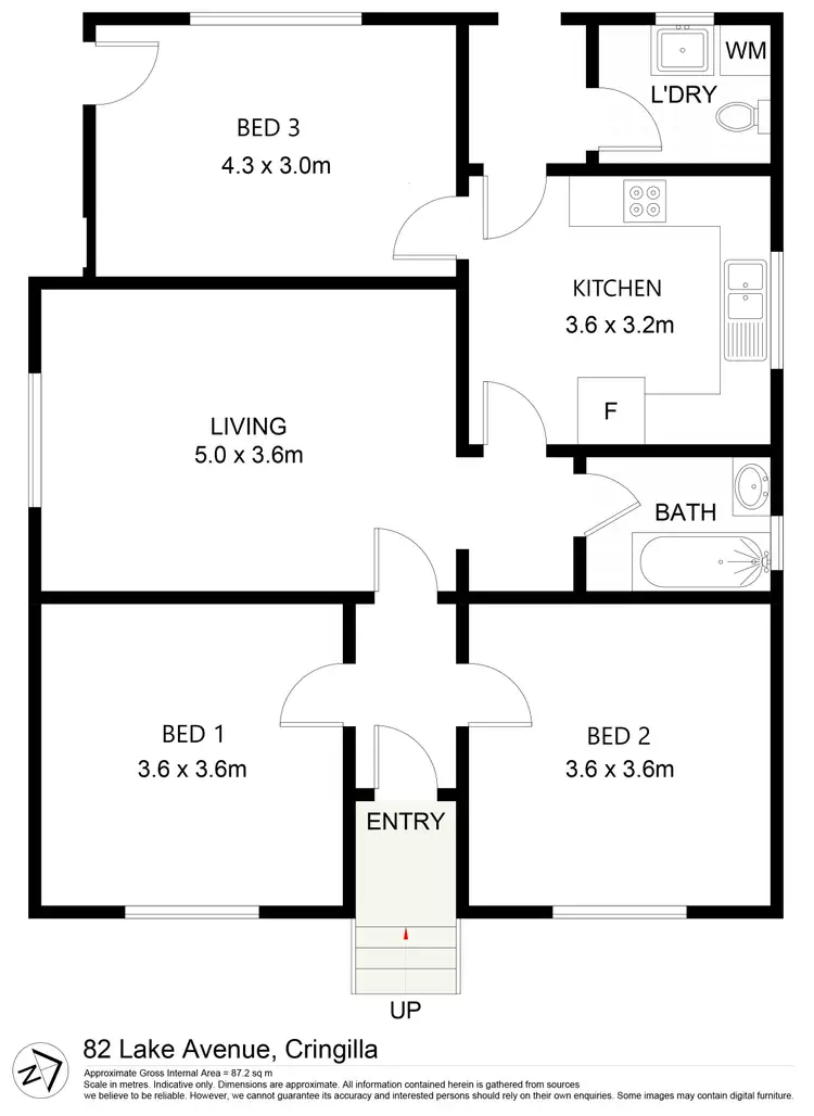 Floorplan of Homely house listing, 82 Lake Avenue, Cringila NSW 2502