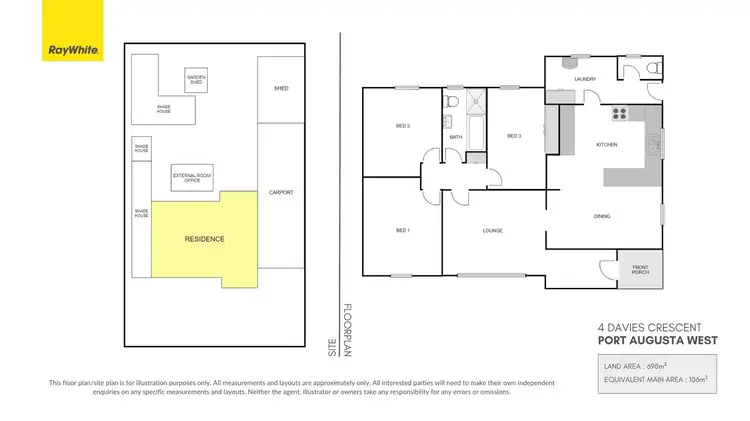 Floorplan of Homely house listing, 4 Davies Crescent, Port Augusta West SA 5700