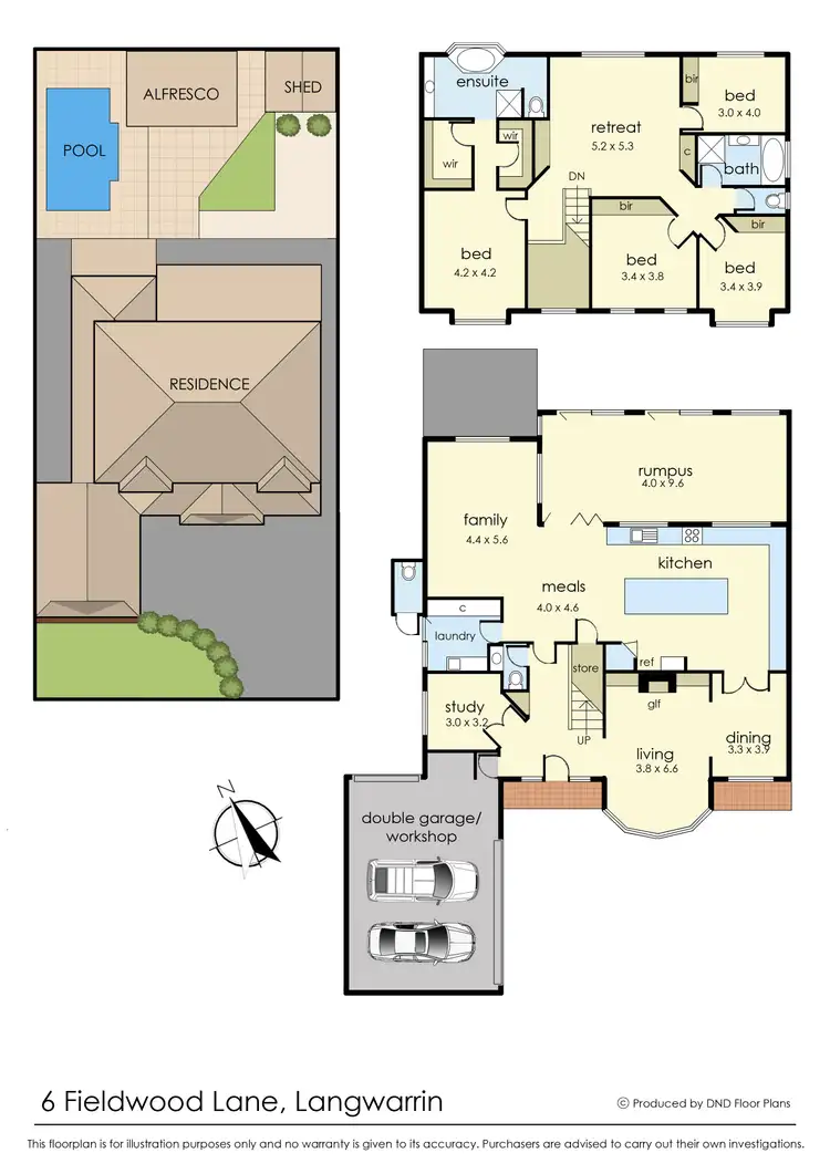 Floorplan of Homely house listing, 6 Fieldwood Lane, Langwarrin VIC 3910