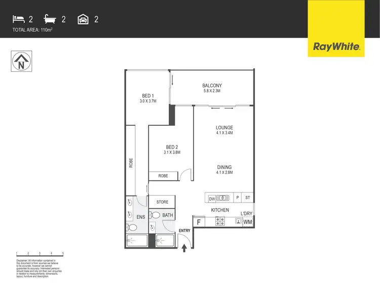 Floorplan of Homely house listing, 86/39 Benjamin Way, Belconnen ACT 2617