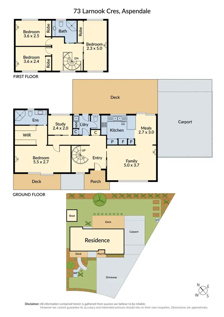 Floorplan of Homely house listing, 73 Larnook Crescent, Aspendale VIC 3195