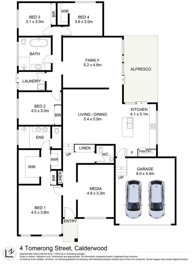 Floorplan of Homely house listing, 4 Tomerong Street, Tullimbar NSW 2527