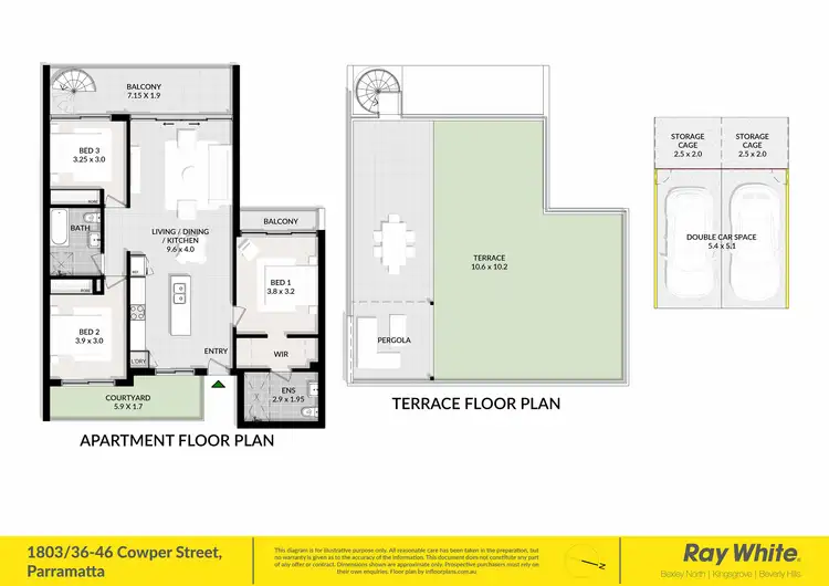 Floorplan of Homely apartment listing, 1803/36-46 Cowper Street, Parramatta NSW 2150