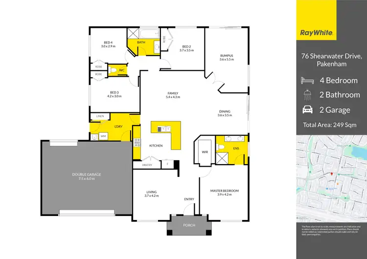 Floorplan of Homely house listing, 76 Shearwater Drive, Pakenham VIC 3810