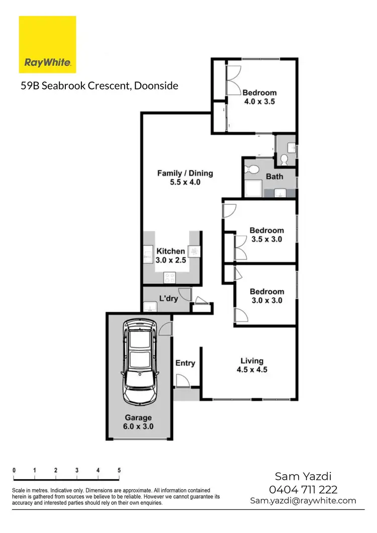 Floorplan of Homely semi-detached listing, 59B Seabrook Crescent, Doonside NSW 2767