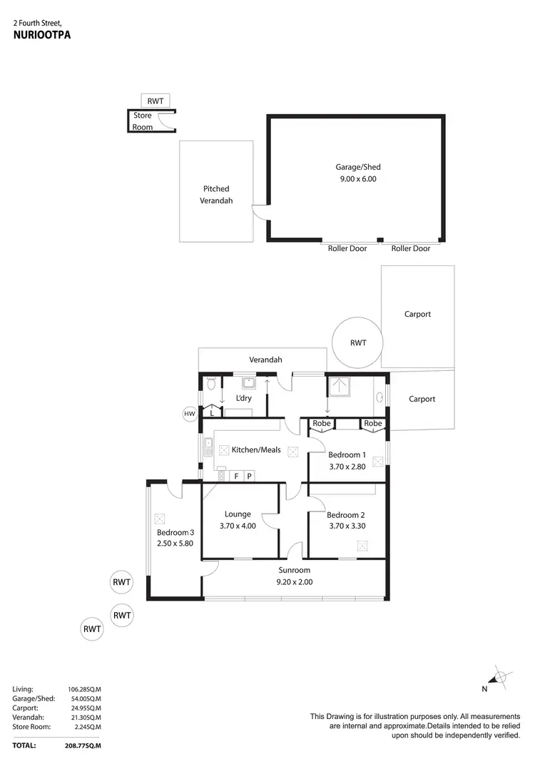 Floorplan of Homely house listing, 2 Fourth Street, Nuriootpa SA 5355