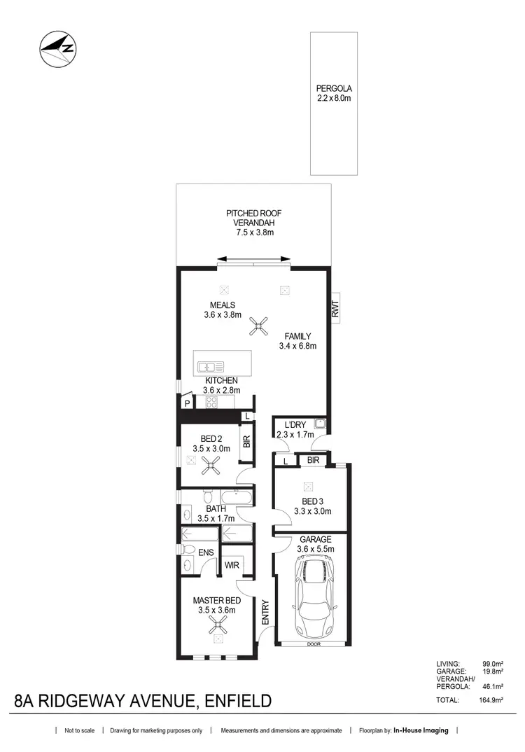 Floorplan of Homely house listing, 8A Ridgeway Avenue, Enfield SA 5085