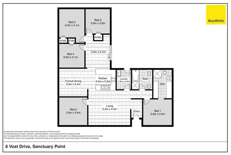 Floorplan of Homely house listing, 6 Vost Drive, Sanctuary Point NSW 2540