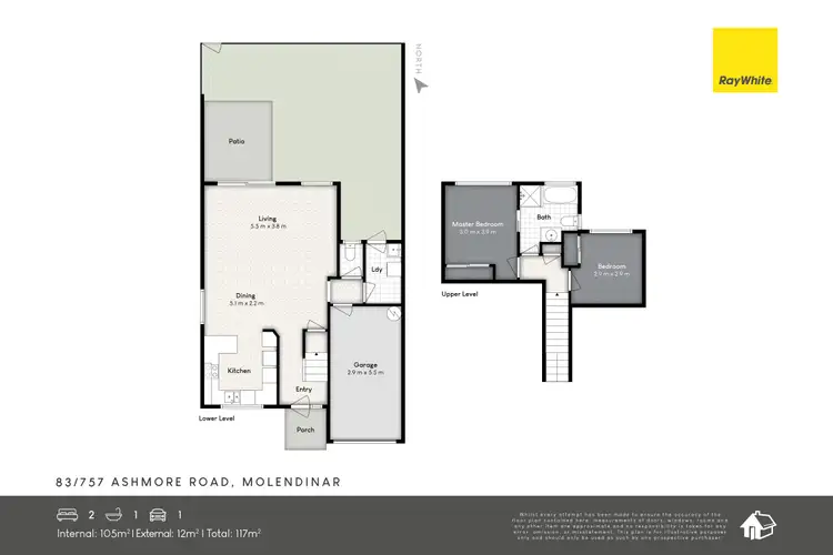 Floorplan of Homely townhouse listing, 83/757 Ashmore Road, Molendinar QLD 4214