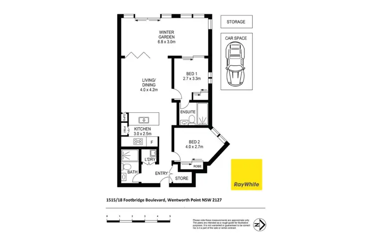 Floorplan of Homely apartment listing, 1515/18 footbridge Boulevard, Wentworth Point NSW 2127