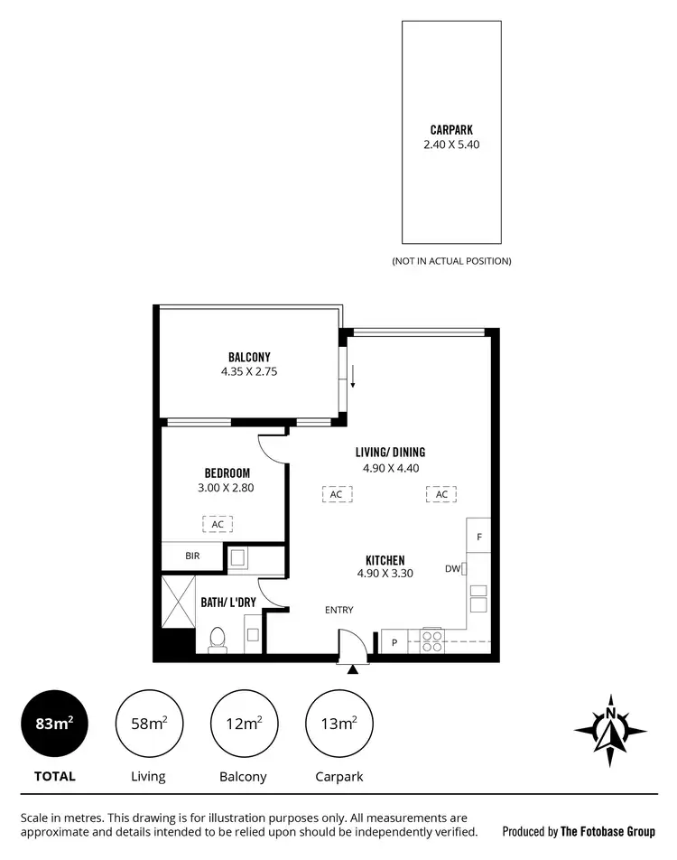 Floorplan of Homely apartment listing, 1208/68 Elizabeth Street, Adelaide SA 5000