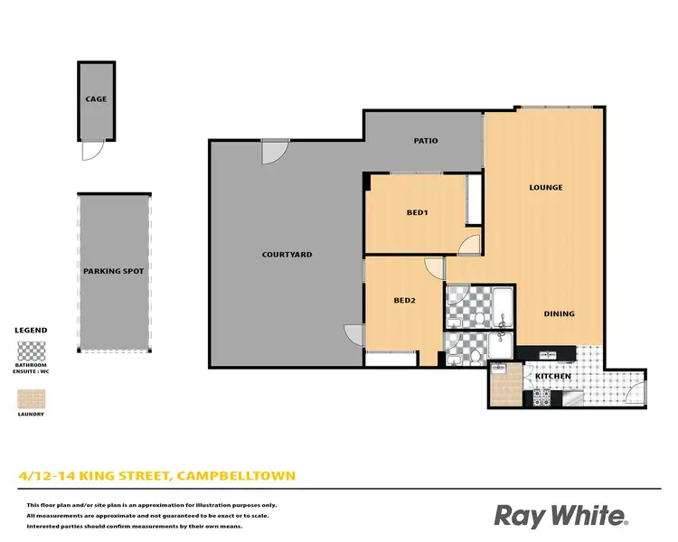 Floorplan of Homely apartment listing, 4/12-14 King Street, Campbelltown NSW 2560